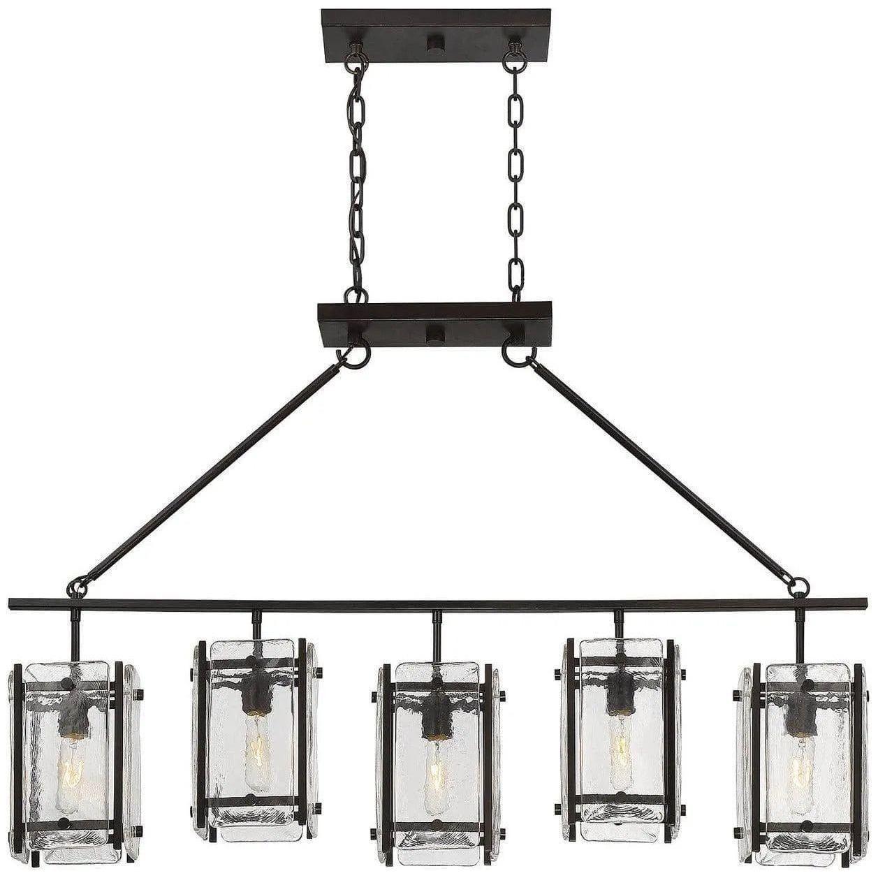 Savoy House - Glenwood Five Light Linear Chandelier - 1-3043-5-13 - Canada Light Shop