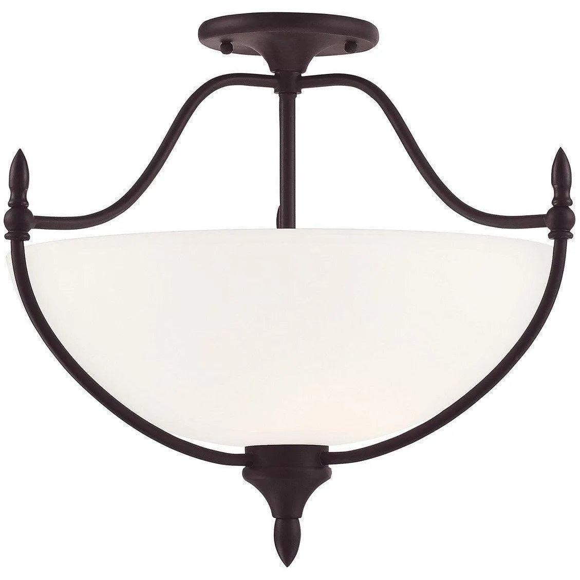 Savoy House - Herndon Three Light Semi-Flush Mount - 6-1005-3-SN - Canada Light Shop