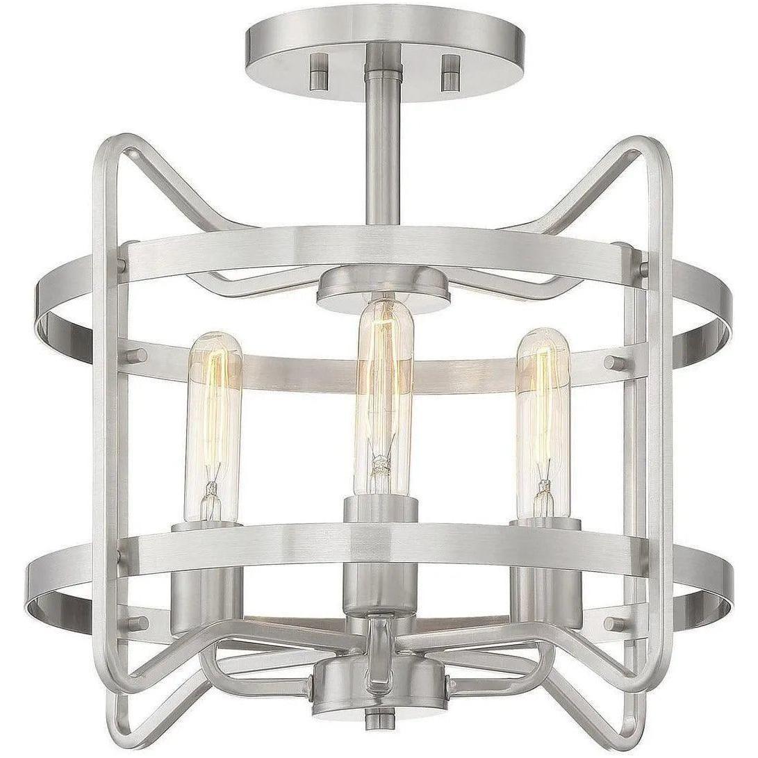 Savoy House - Kent Four Light Semi-Flush Mount - 6-4900-4-SN - Canada Light Shop
