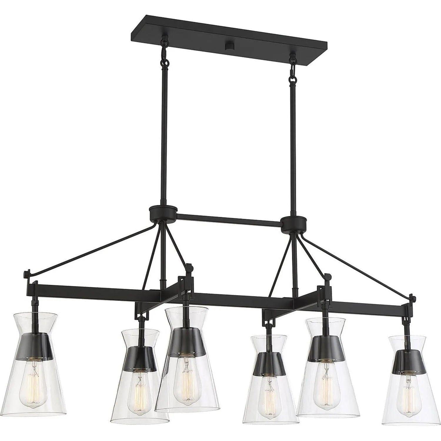 Savoy House - Lakewood Linear Chandelier - 1-1833-6-89 - Canada Light Shop