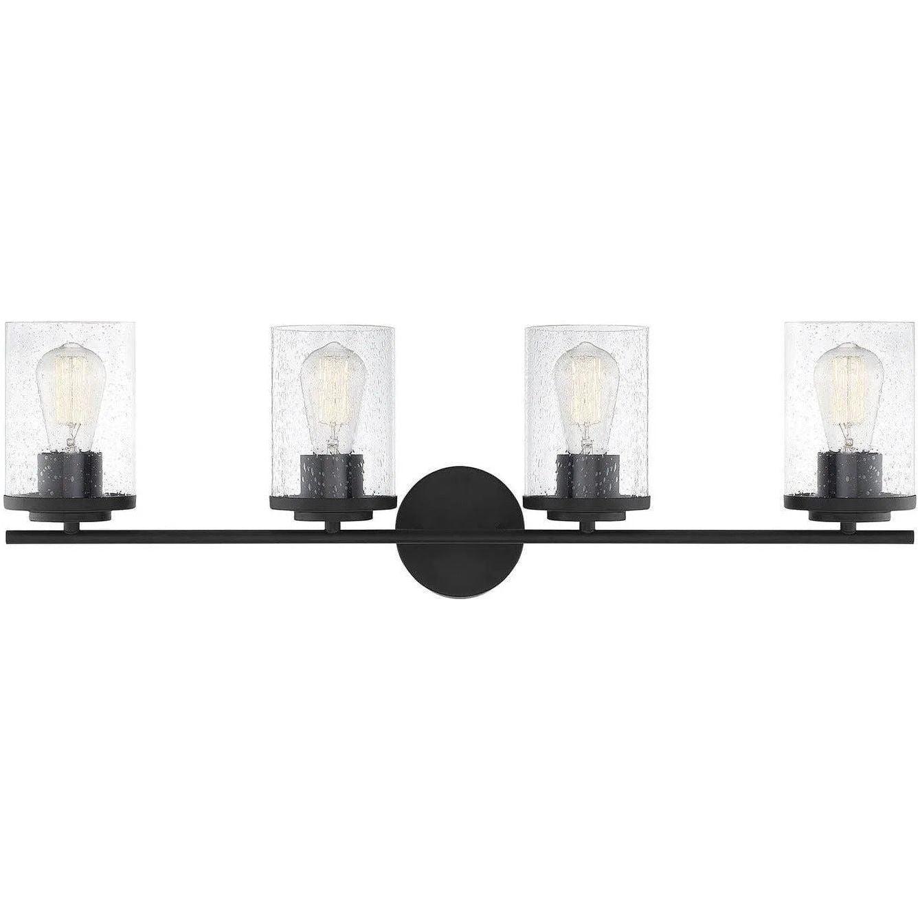 Savoy House - Marshall Four Light Bath Bar - 8-8020-4-BK - Canada Light Shop