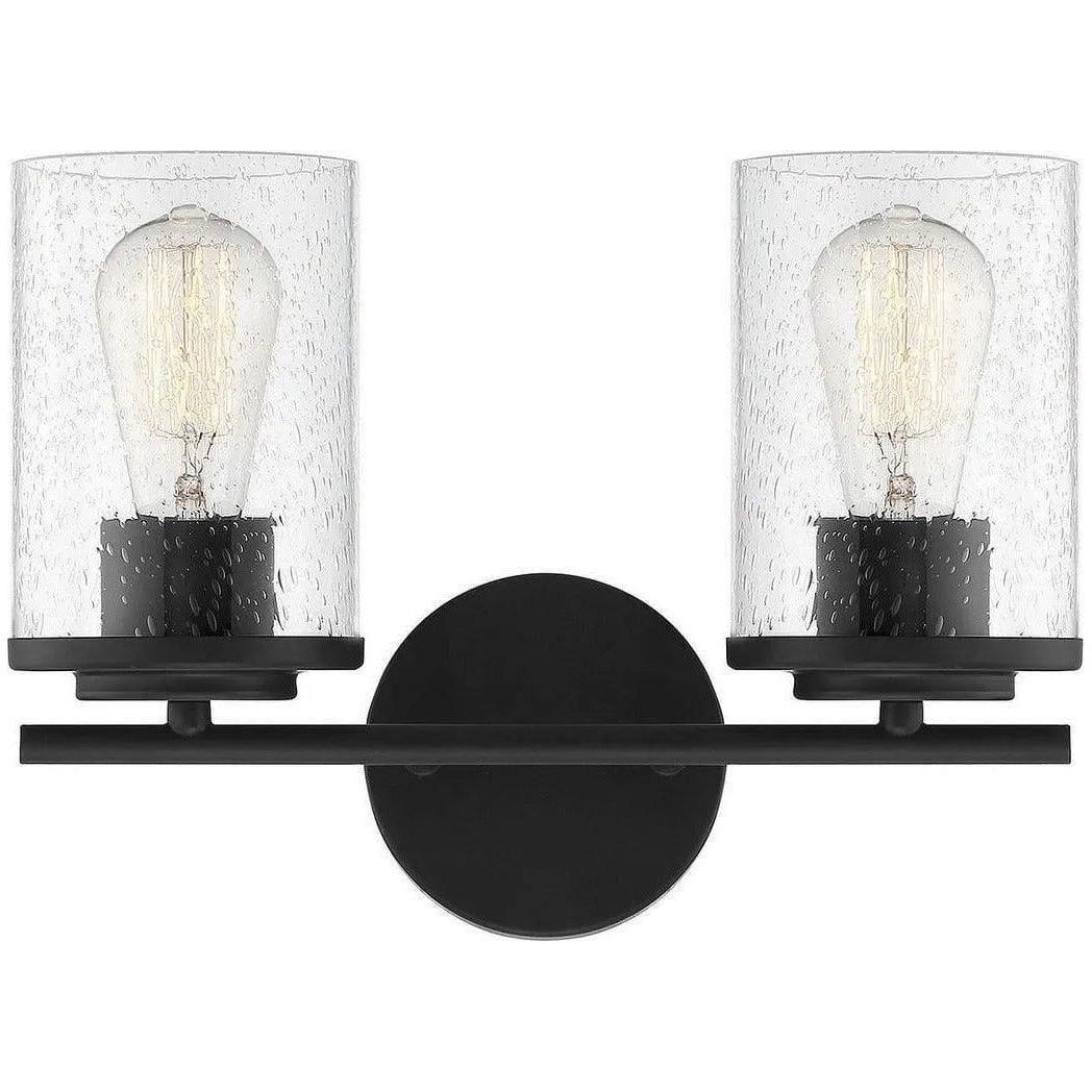 Savoy House - Marshall Two Light Bath Bar - 8-8020-2-BK - Canada Light Shop