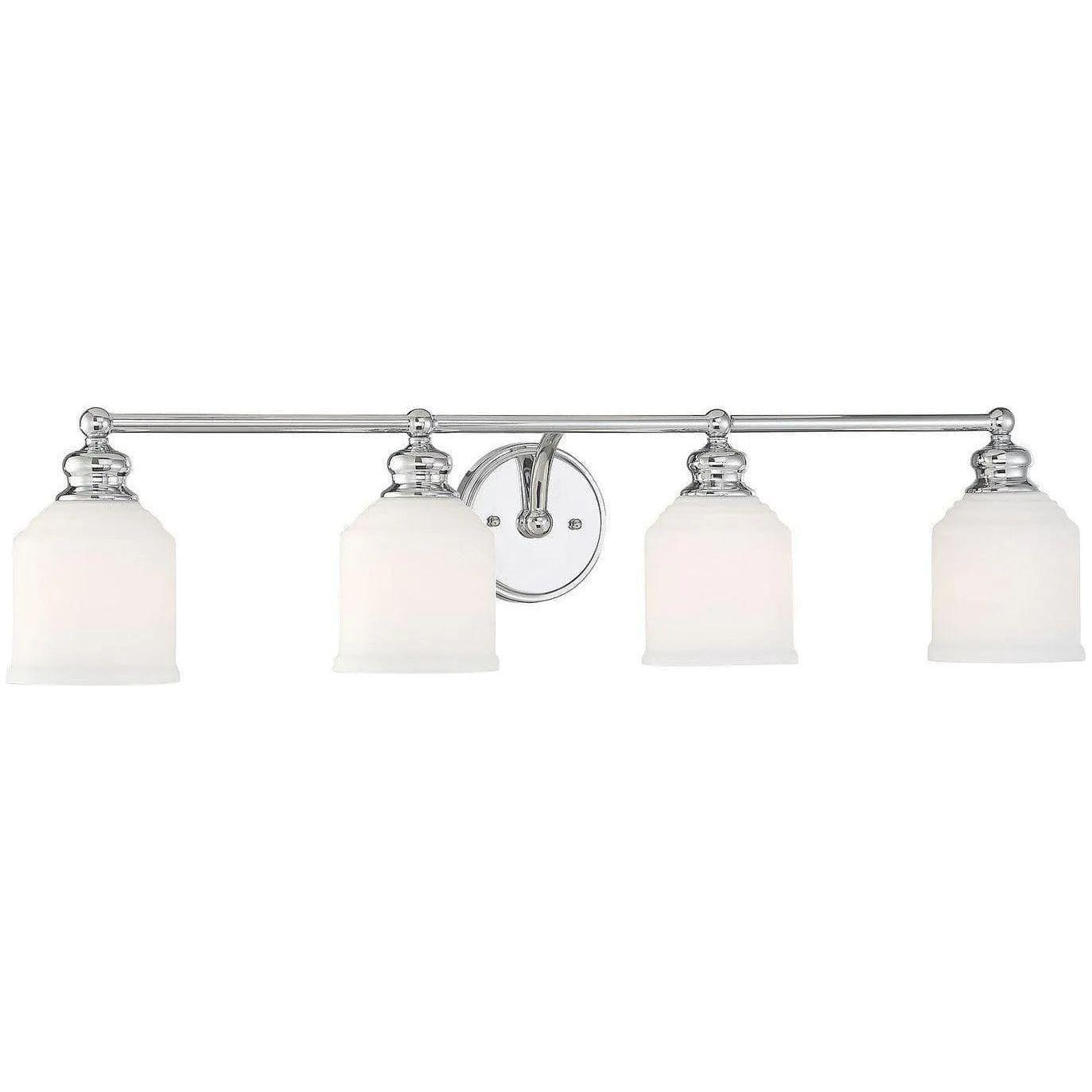 Savoy House - Melrose Four Light Bath Bar - 8-6836-4-11 - Canada Light Shop