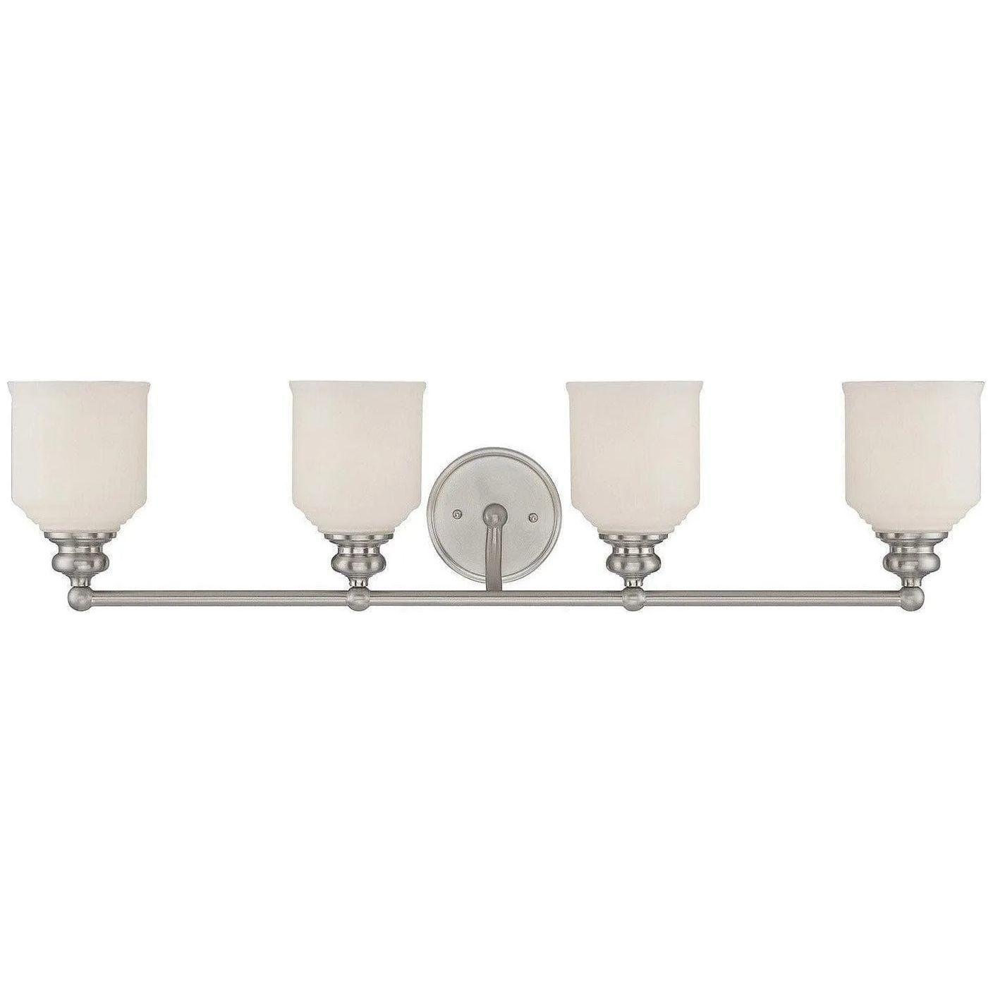 Savoy House - Melrose Four Light Bath Bar - 8-6836-4-SN - Canada Light Shop
