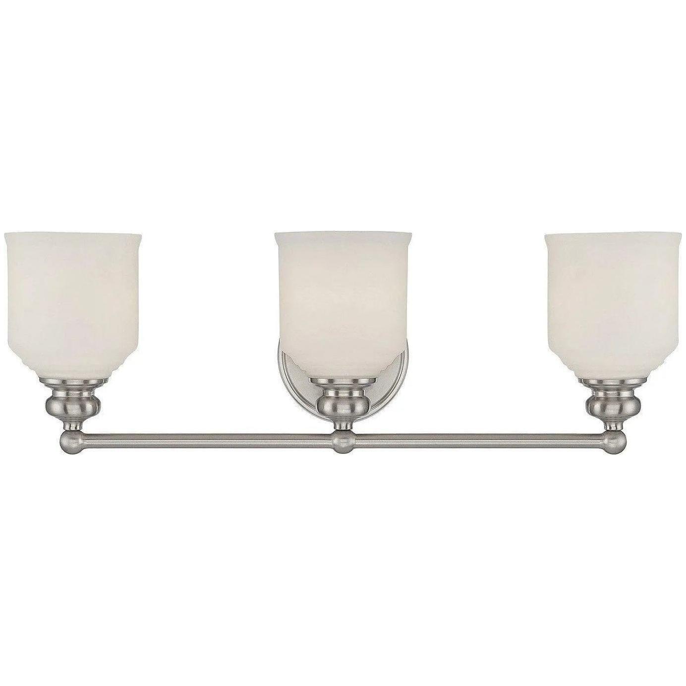 Savoy House - Melrose Three Light Bath Bar - 8-6836-3-SN - Canada Light Shop