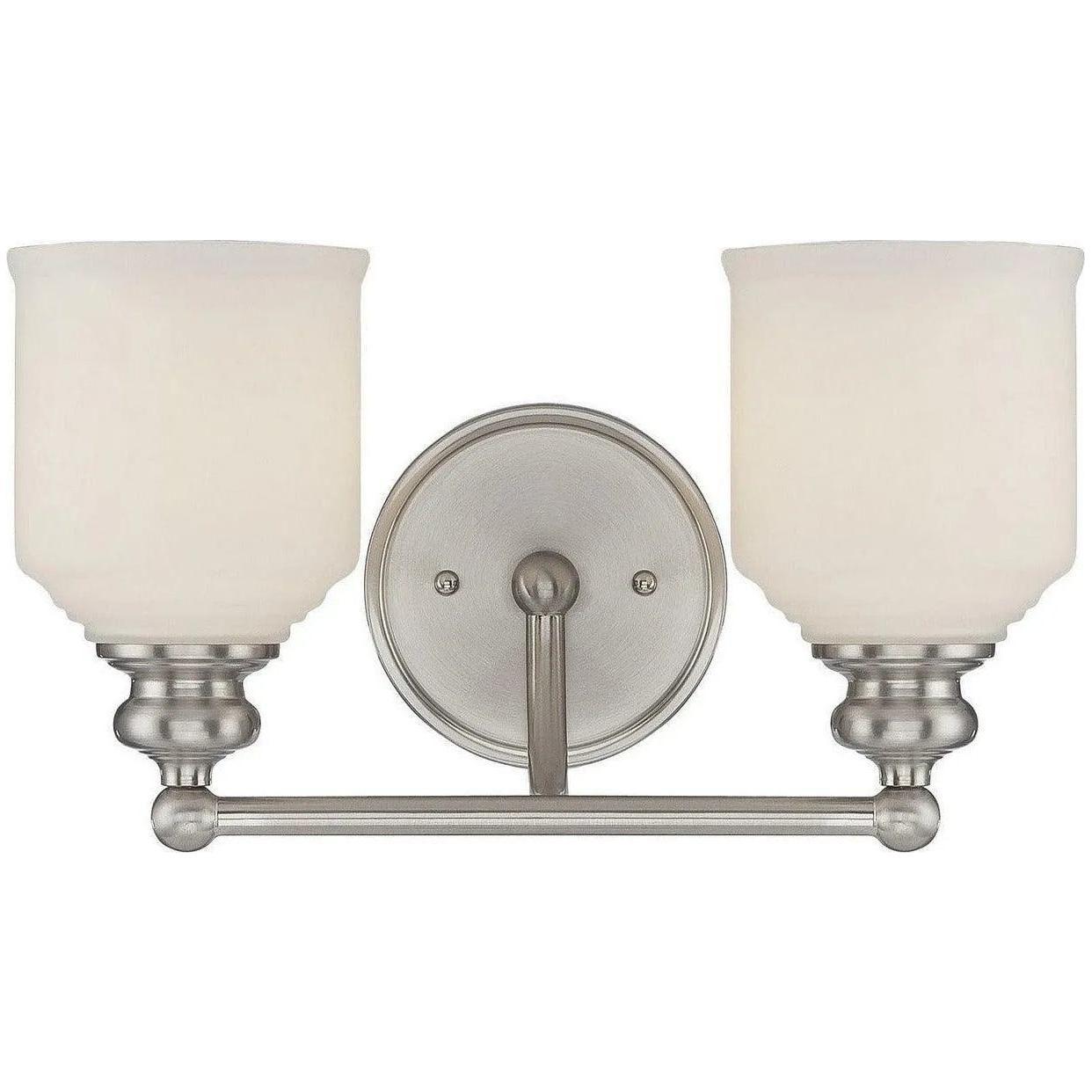 Savoy House - Melrose Two Light Bath Bar - 8-6836-2-SN - Canada Light Shop