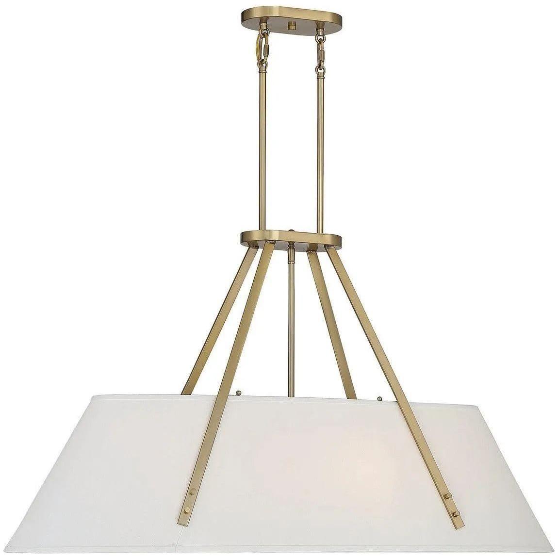 Savoy House - Newport Six Light Linear Chandelier - 1-2520-6-322 - Canada Light Shop