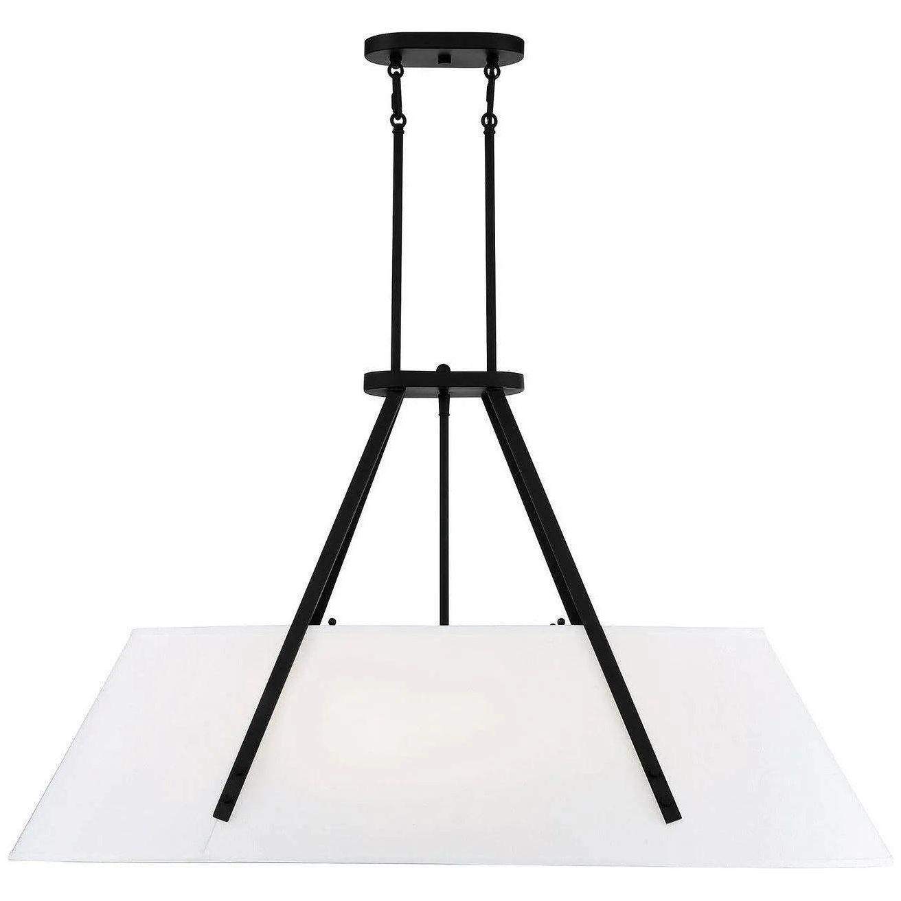 Savoy House - Newport Six Light Linear Chandelier - 1-2520-6-89 - Canada Light Shop