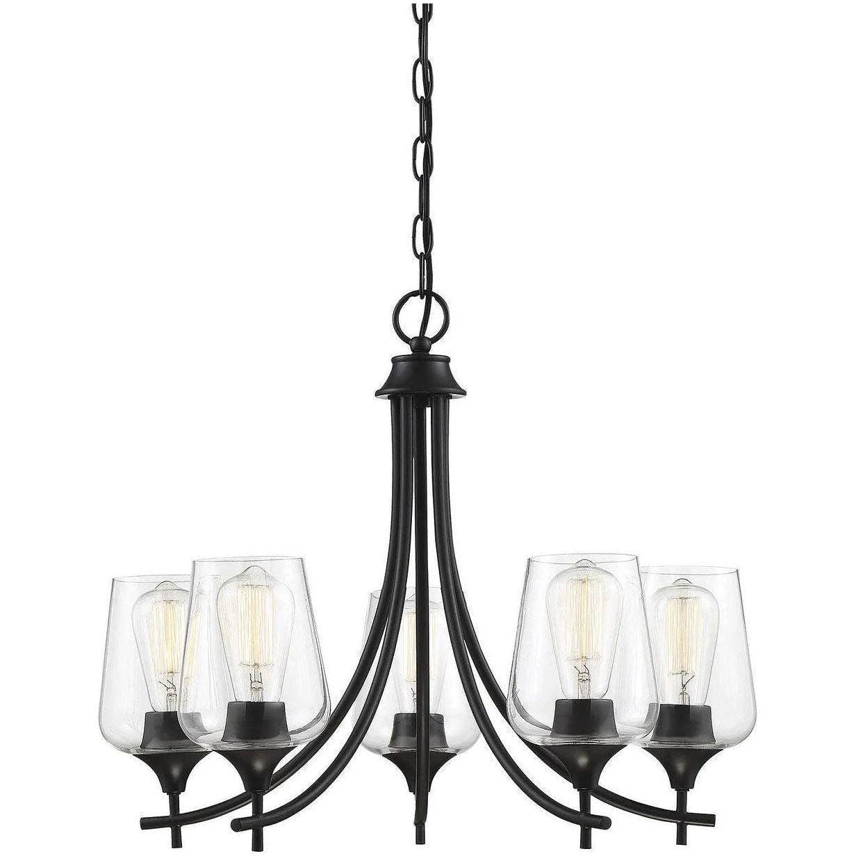 Savoy House - Octave Five Light Chandelier - 1-4032-5-BK - Canada Light Shop