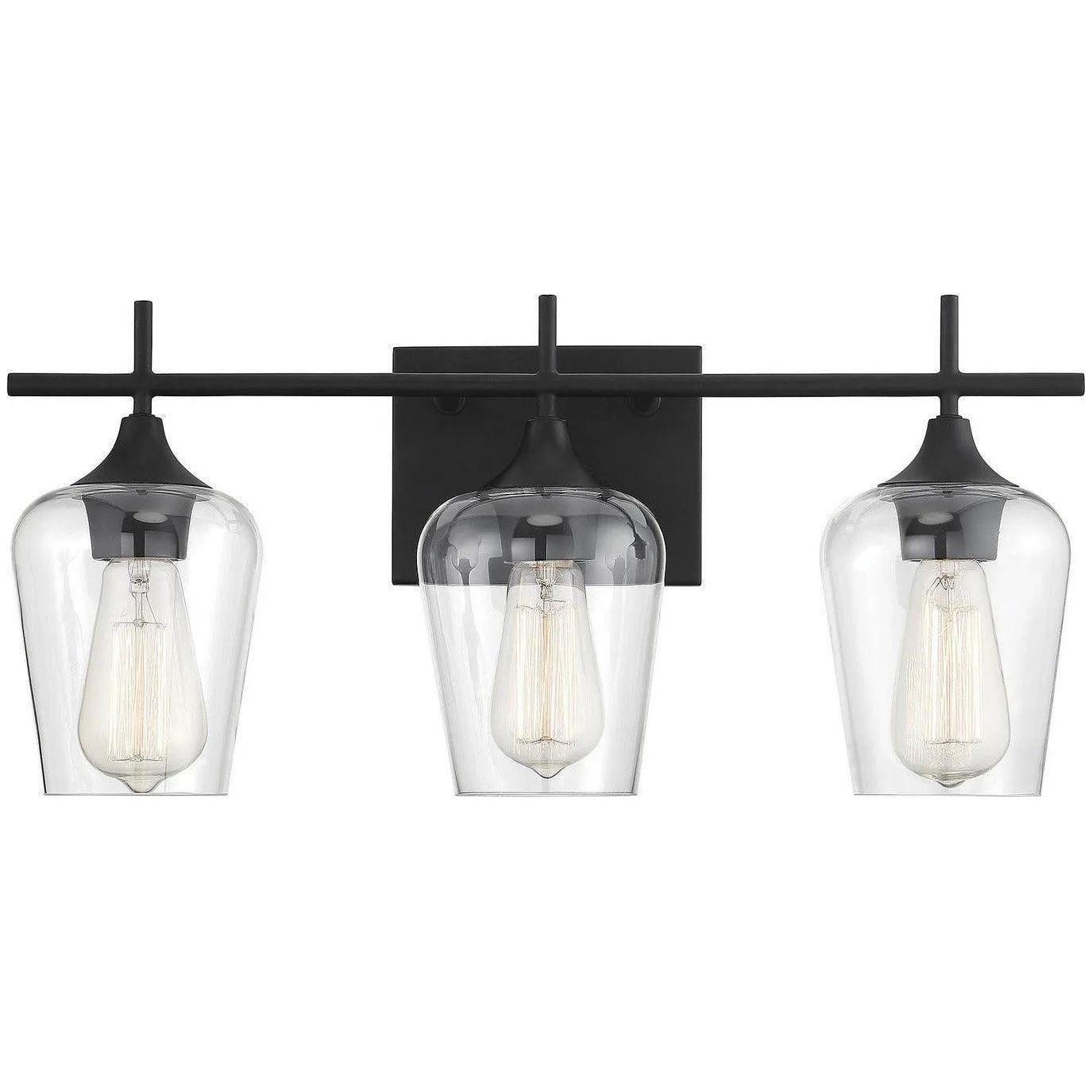 Savoy House - Octave Three Light Bath Bar - 8-4030-3-BK - Canada Light Shop