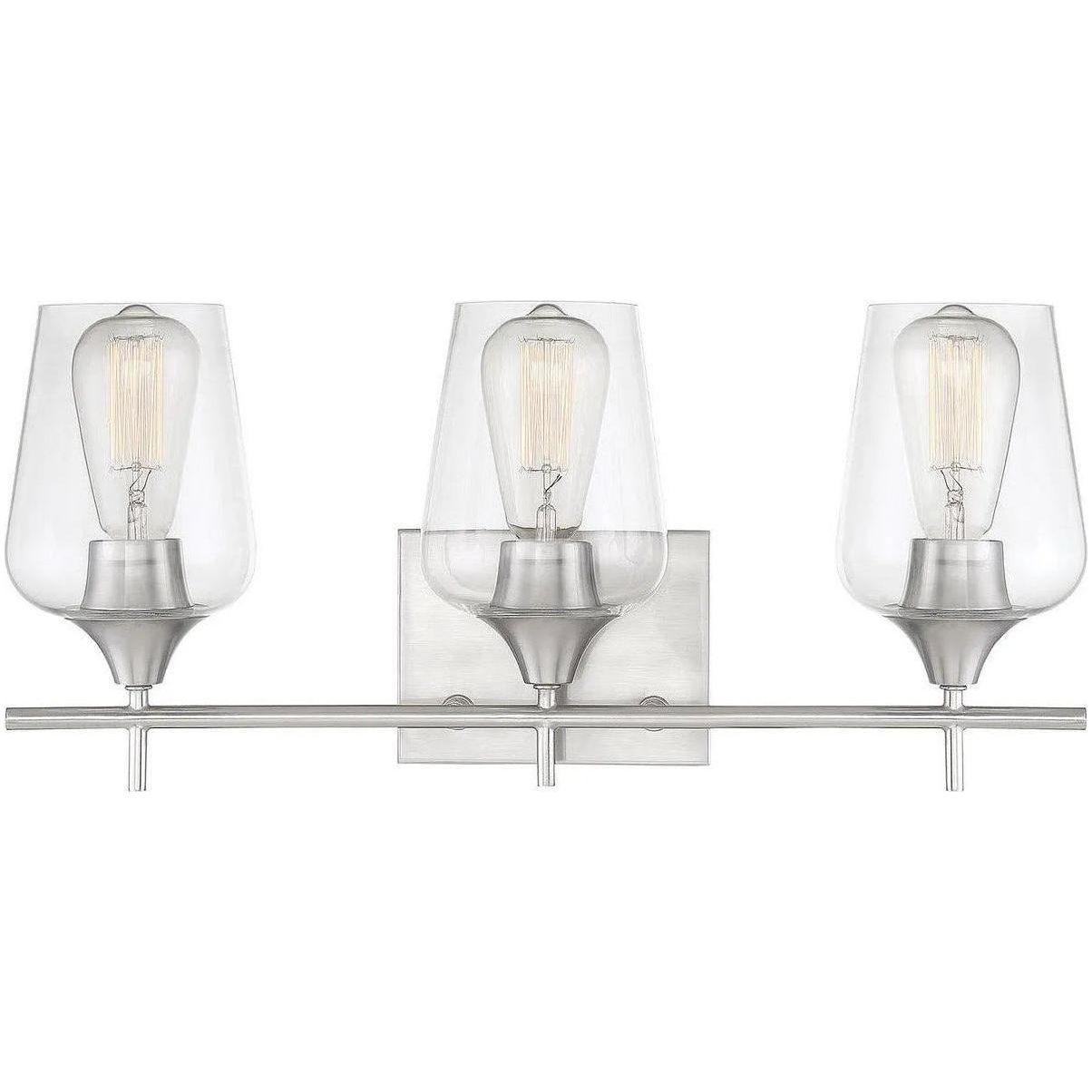 Savoy House - Octave Three Light Bath Bar - 8-4030-3-SN - Canada Light Shop