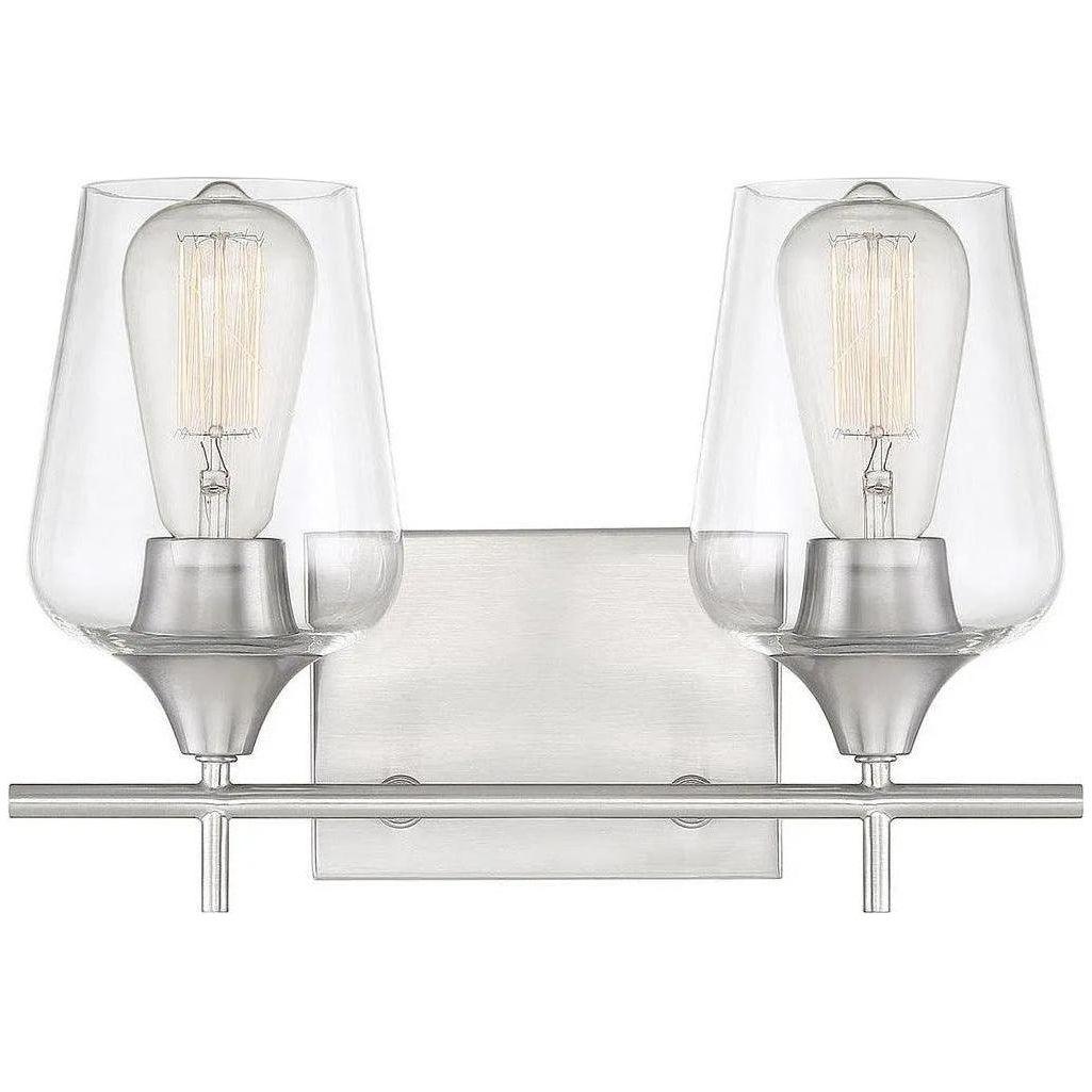 Savoy House - Octave Two Light Bath Bar - 8-4030-2-SN - Canada Light Shop