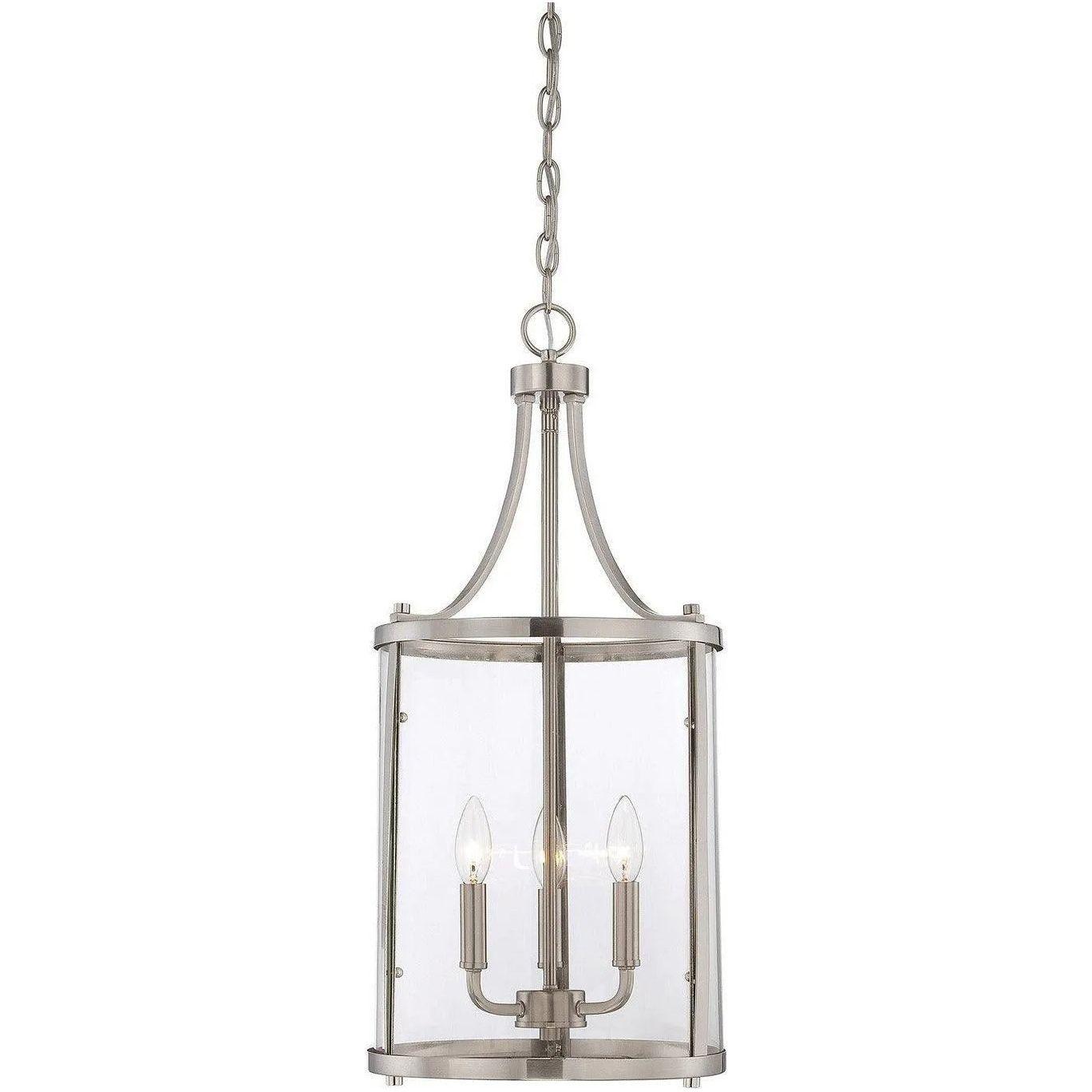 Savoy House - Penrose Three Light Foyer Pendant - 7-1040-3-SN - Canada Light Shop