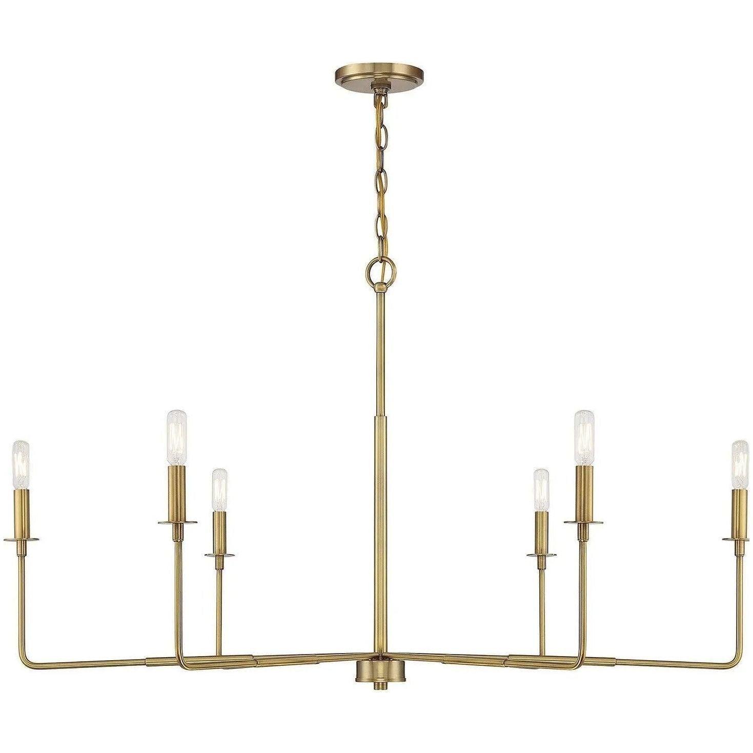 Savoy House - Salerno Six Light Chandelier - 1-2221-6-322 - Canada Light Shop