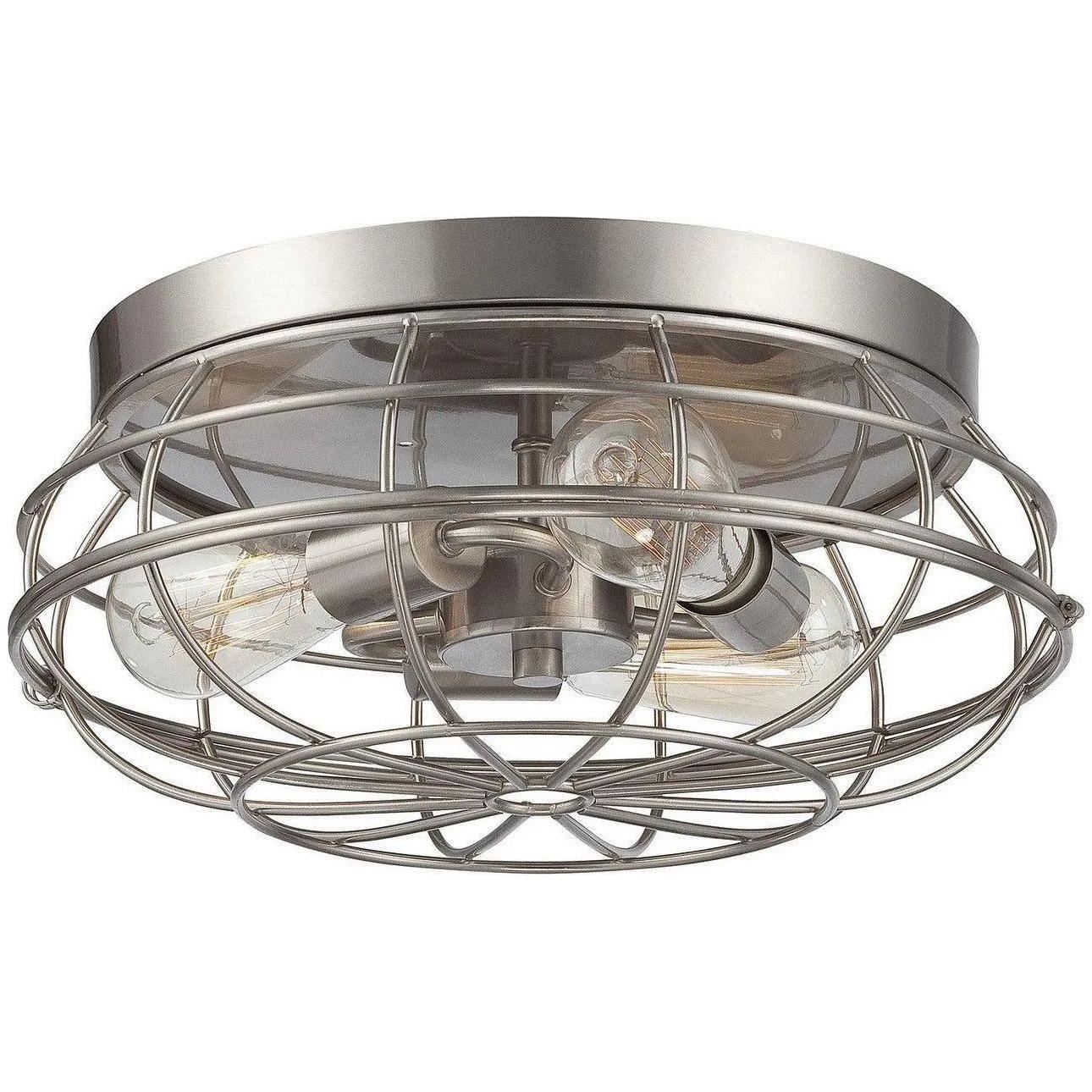 Savoy House - Scout Three Light Flush Mount - 6-8074-15-SN - Canada Light Shop