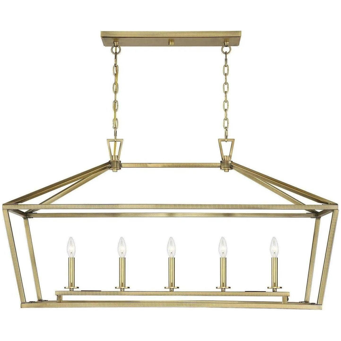 Savoy House - Townsend Five Light Linear Chandelier - 1-324-5-322 - Canada Light Shop