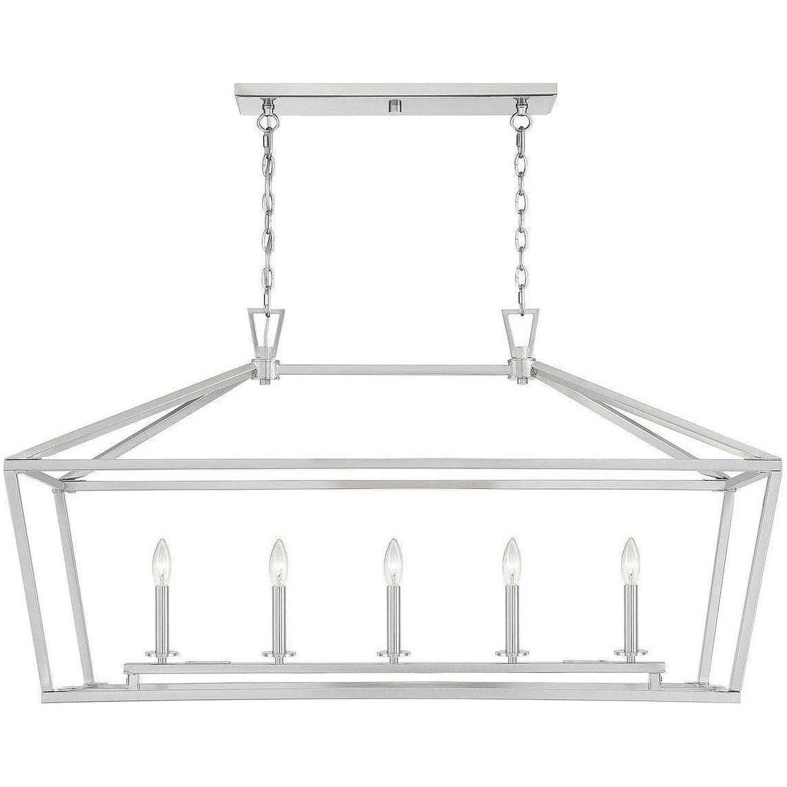 Savoy House - Townsend Five Light Linear Chandelier - 1-324-5-SN - Canada Light Shop