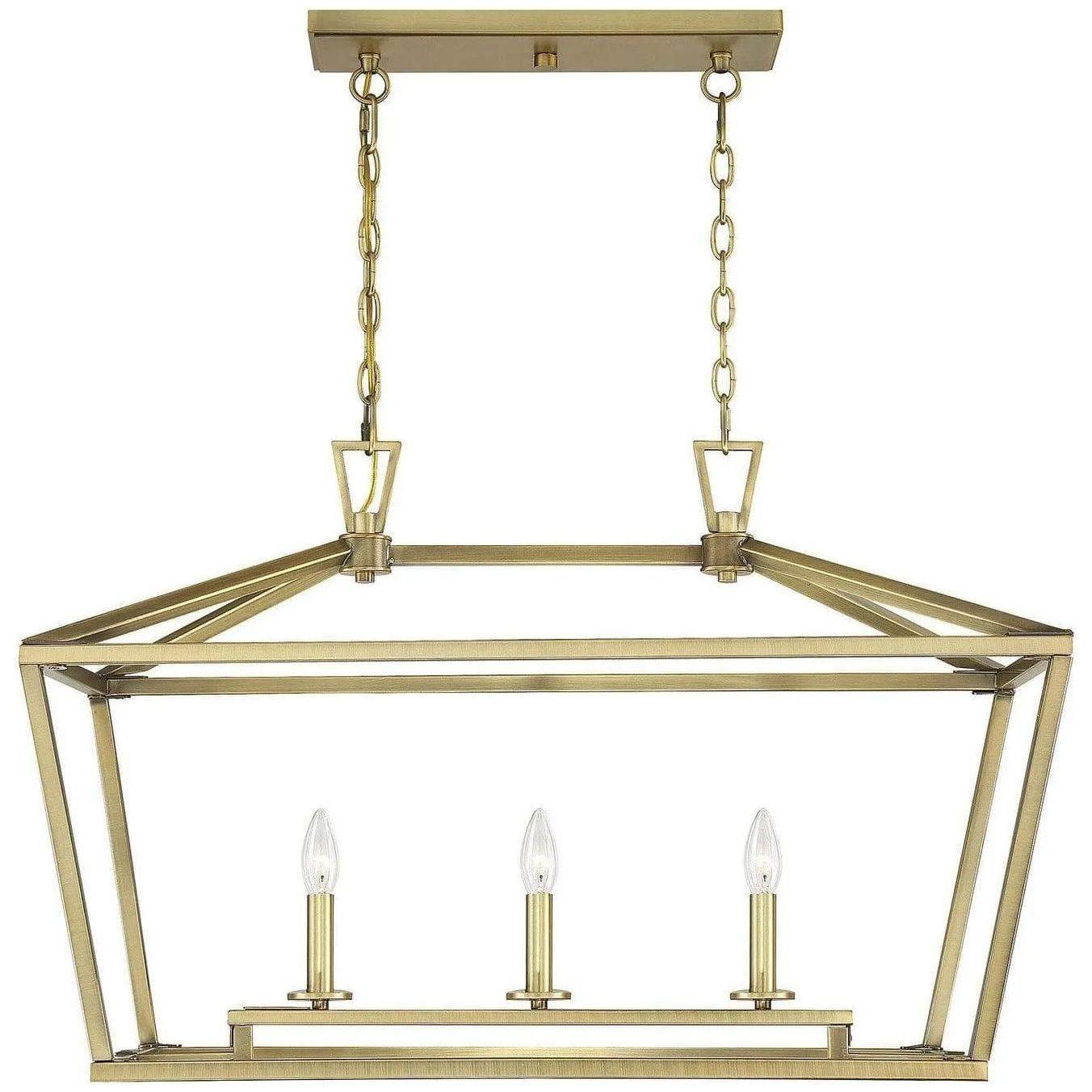 Savoy House - Townsend Three Light Linear Chandelier - 1-323-3-322 - Canada Light Shop
