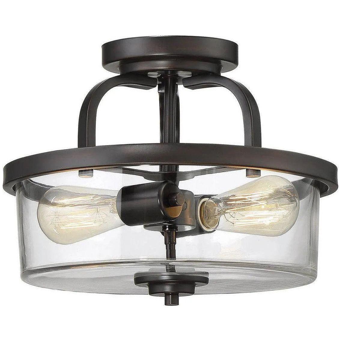 Savoy House - Tulsa Two Light Semi-Flush Mount - 6-6053-2-13 - Canada Light Shop