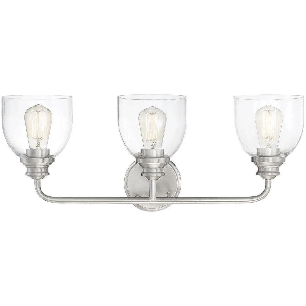 Savoy House - Vale Three Light Bath Bar - 8-7205-3-SN - Canada Light Shop