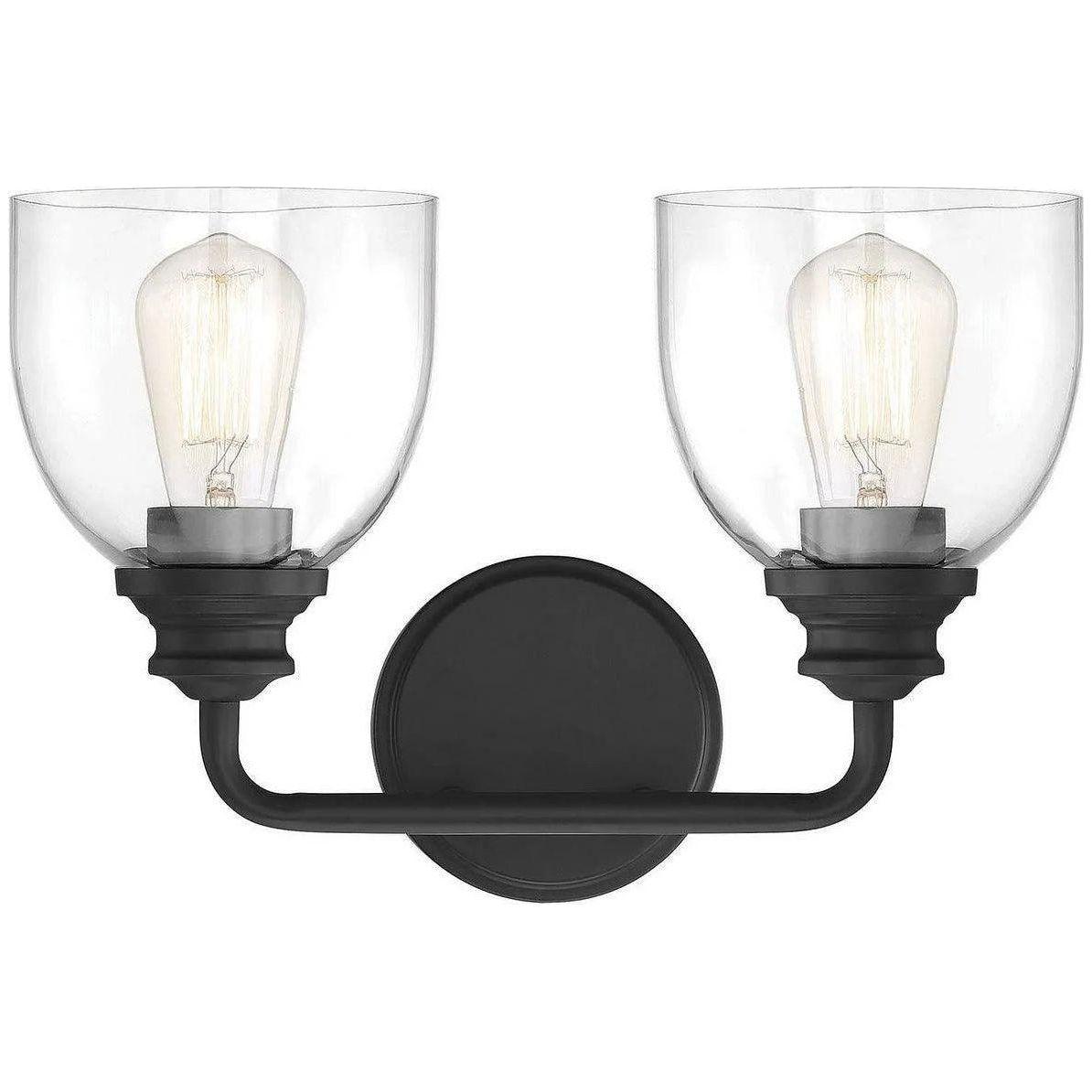 Savoy House - Vale Two Light Bath Bar - 8-7205-2-BK - Canada Light Shop