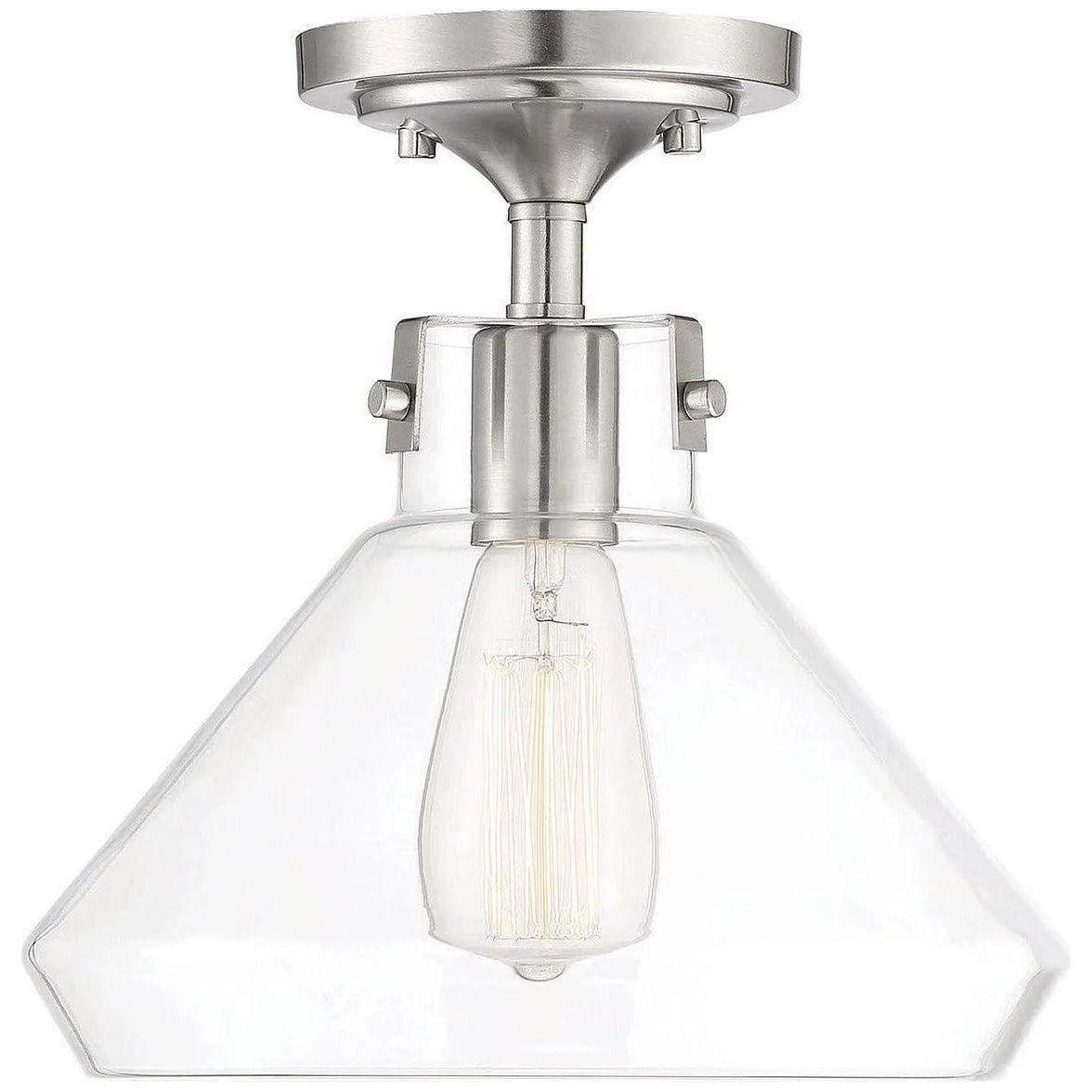 Savoy House - Walpole One Light Semi-Flush Mount - 6-9137-1-SN - Canada Light Shop