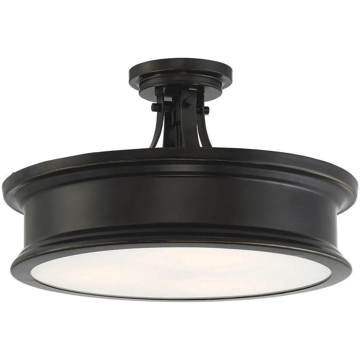 Savoy House - Watkins Three Light Semi-Flush Mount - 6-134-3-44 - Canada Light Shop