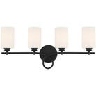 Savoy House - Woodbury Four Light Bath Bar - 8-530-4-BK - Canada Light Shop