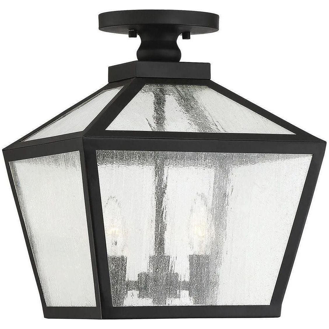 Savoy House - Woodstock Three Light Flush Mount - 5-105-BK - Canada Light Shop
