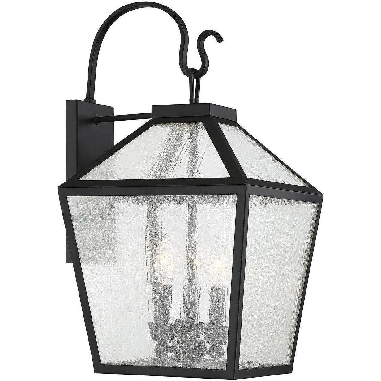 Savoy House - Woodstock Three Light Wall Lantern - 5-101-BK - Canada Light Shop