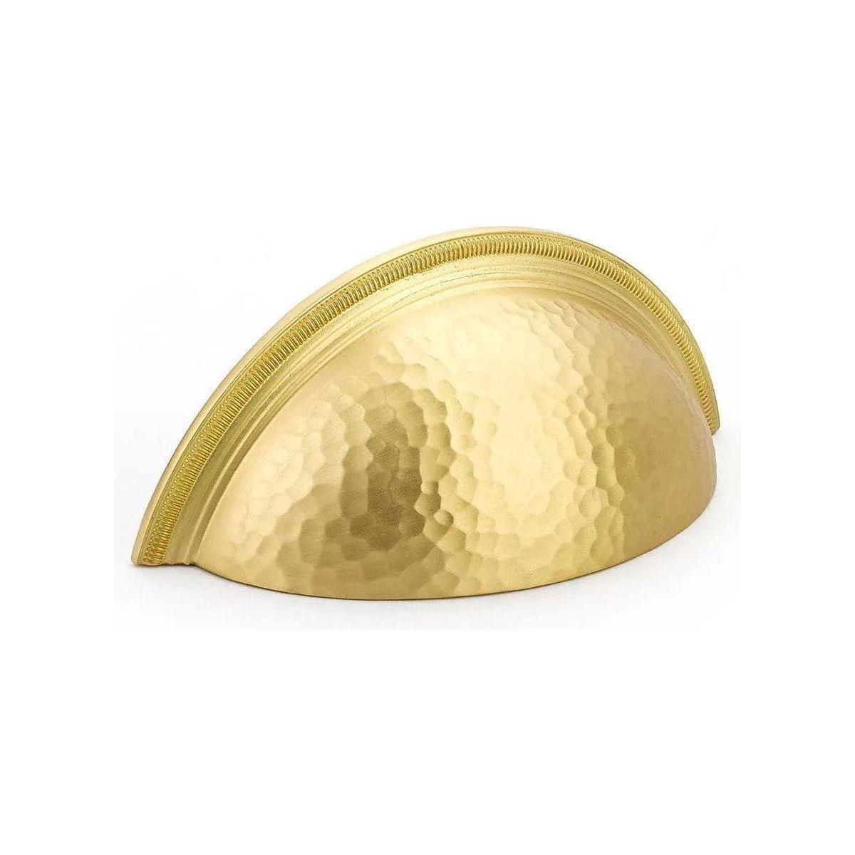 Schaub - Atherton Knurled Edge Hammered Cup Pull - 574-SB - Canada Light Shop