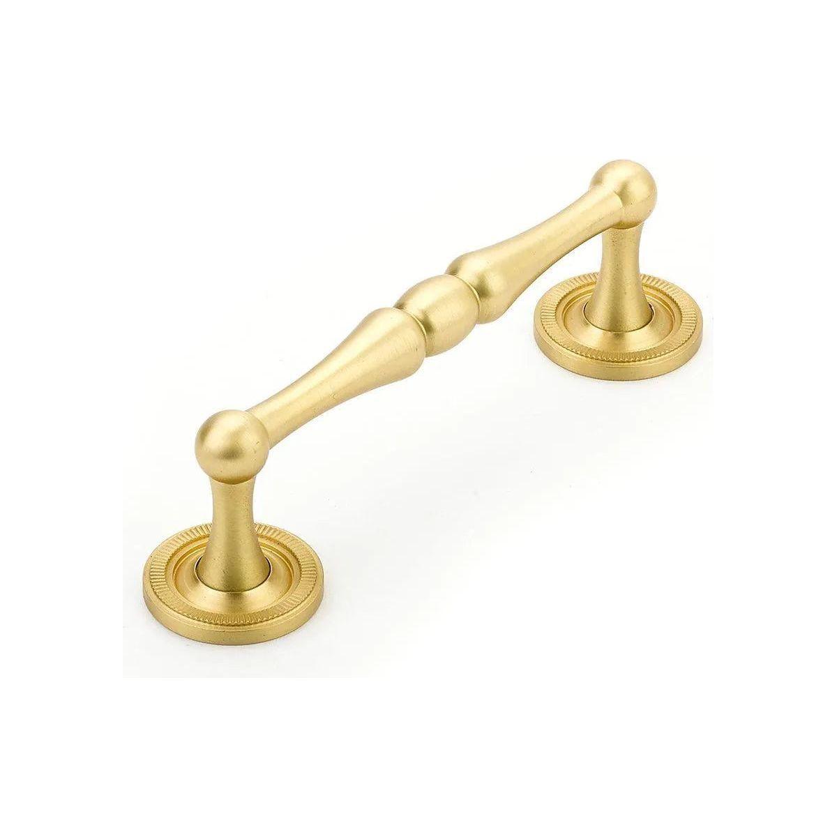 Schaub - Atherton Knurled Footplates Pull - 576-SB - Canada Light Shop