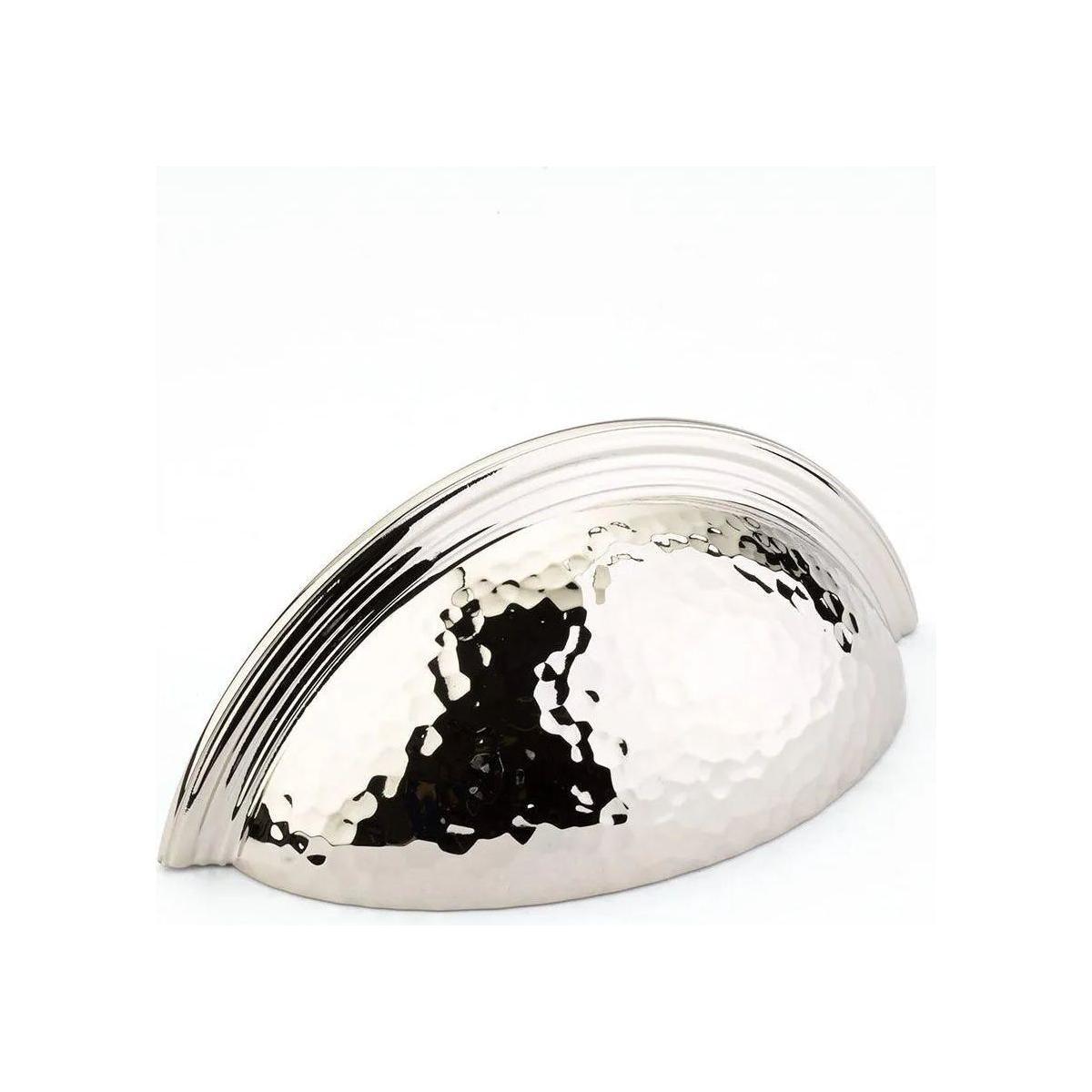 Schaub - Atherton Plain Edge Hammered Cup Pull - 573-PN - Canada Light Shop