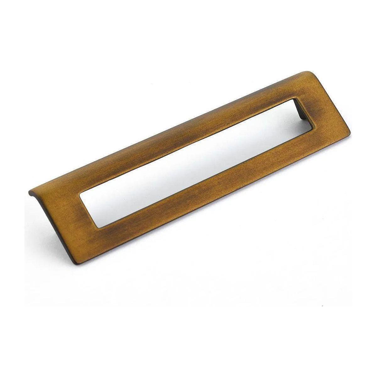 Schaub - Finestrino Angled Rectangle Pull - 451-BRBZ - Canada Light Shop