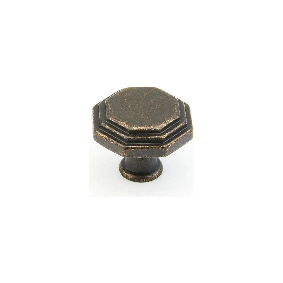 Schaub - Firenza Octagonal Knob - 283-DFBZ - Canada Light Shop