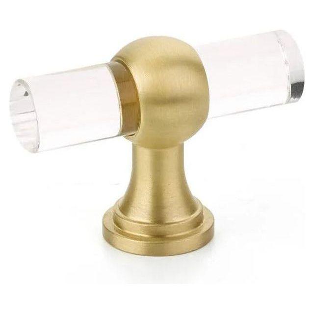 Schaub - Lumiere Transitional Adjustable Clear Acrylic T-Knob - 411-SB - Canada Light Shop