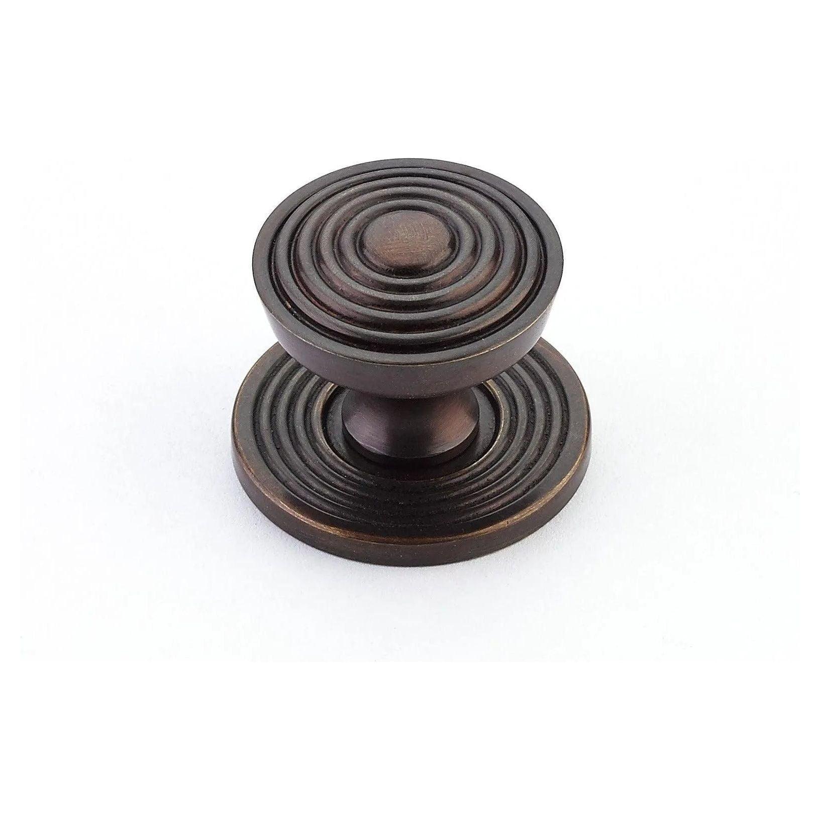 Schaub - Sonata Round Knob with Backplate - 967M-DAB - Canada Light Shop