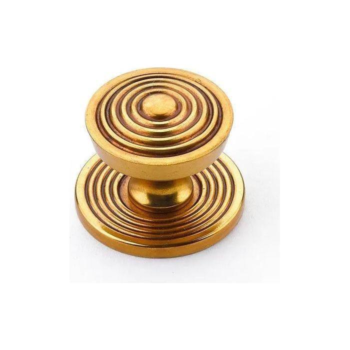 Schaub - Sonata Round Knob with Backplate - 967M-PAR - Canada Light Shop