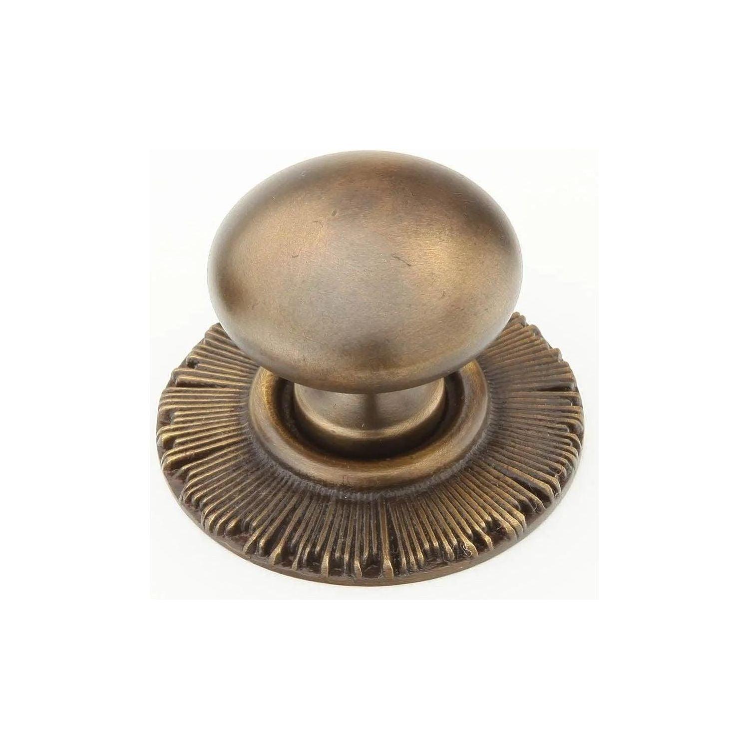 Schaub - Sunburst Round Knob with Backplate - 970-ED - Canada Light Shop