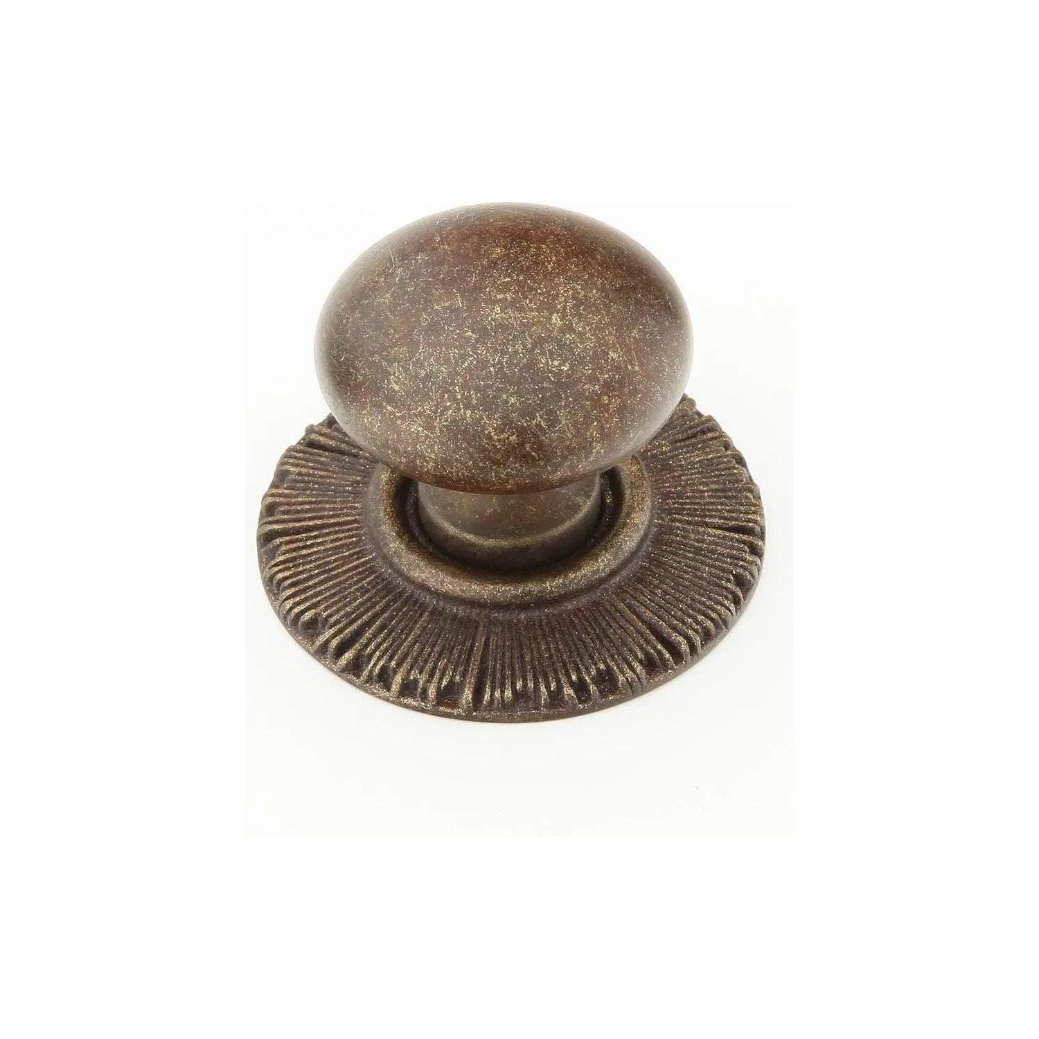 Schaub - Sunburst Round Knob with Backplate - 970-HLB - Canada Light Shop