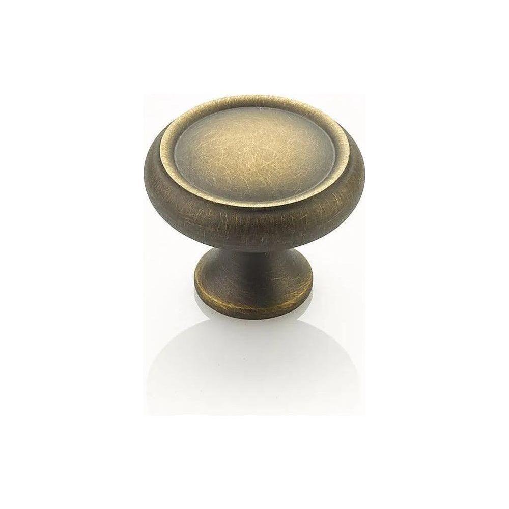 Schaub - Traditional Circle Knob - 711-ALB - Canada Light Shop