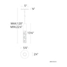 Schonbek Beyond - Cru LED Mini Pendant - BPD14214-PN - Canada Light Shop