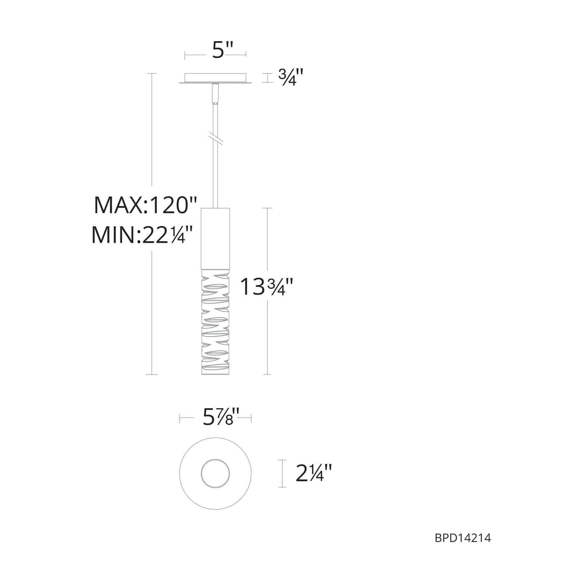 Schonbek Beyond - Cru LED Mini Pendant - BPD14214-PN - Canada Light Shop