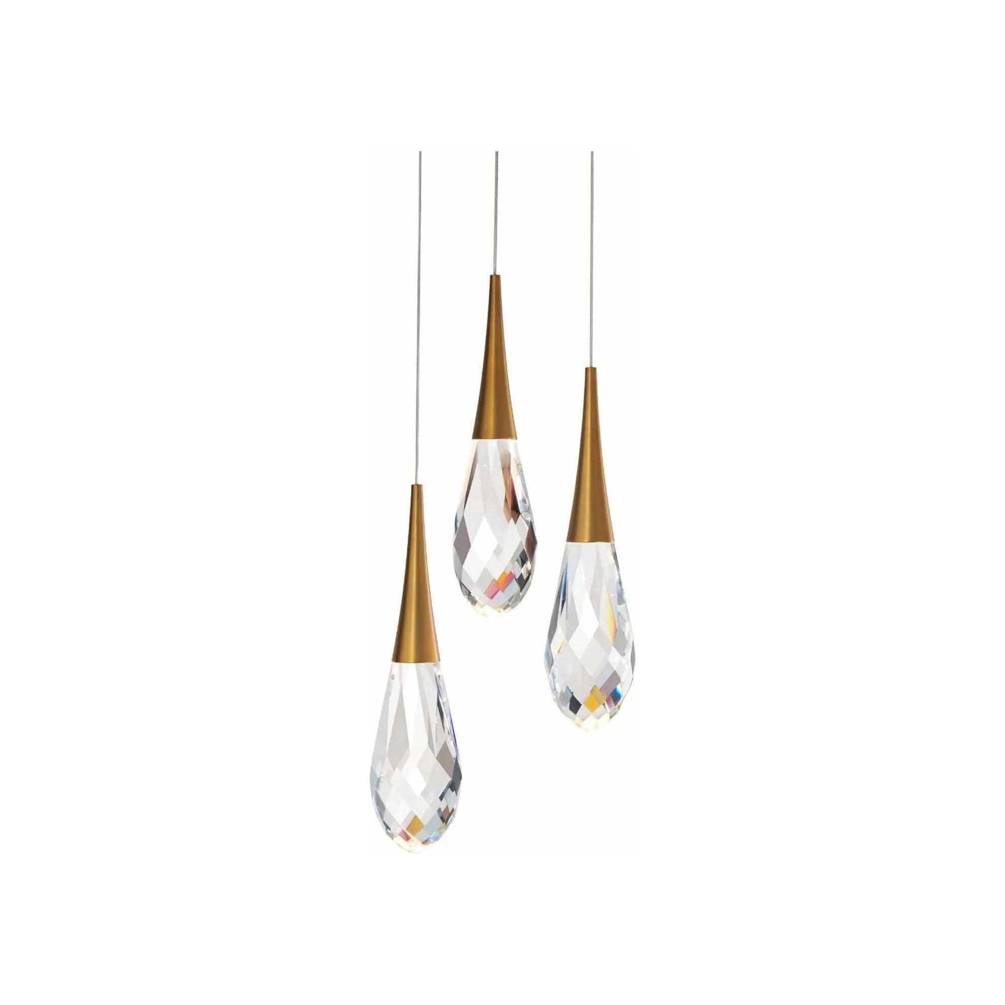Schonbek Beyond - Hibiscus 3 Light LED Multi-Light Pendant - BPD21203-AB - Canada Light Shop
