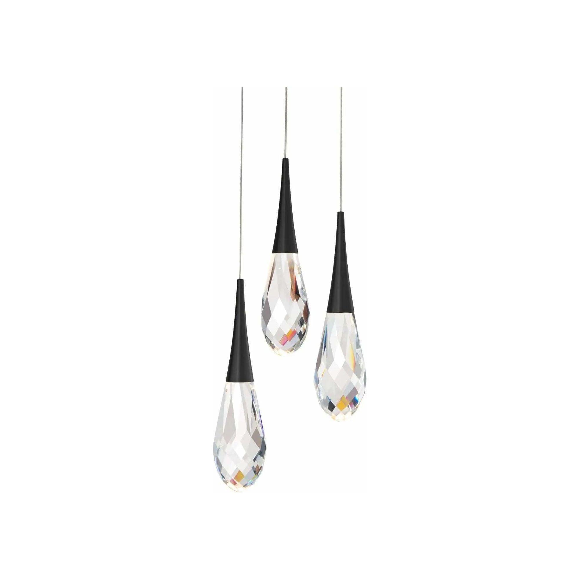 Schonbek Beyond - Hibiscus 3 Light LED Multi-Light Pendant - BPD21203-BK - Canada Light Shop