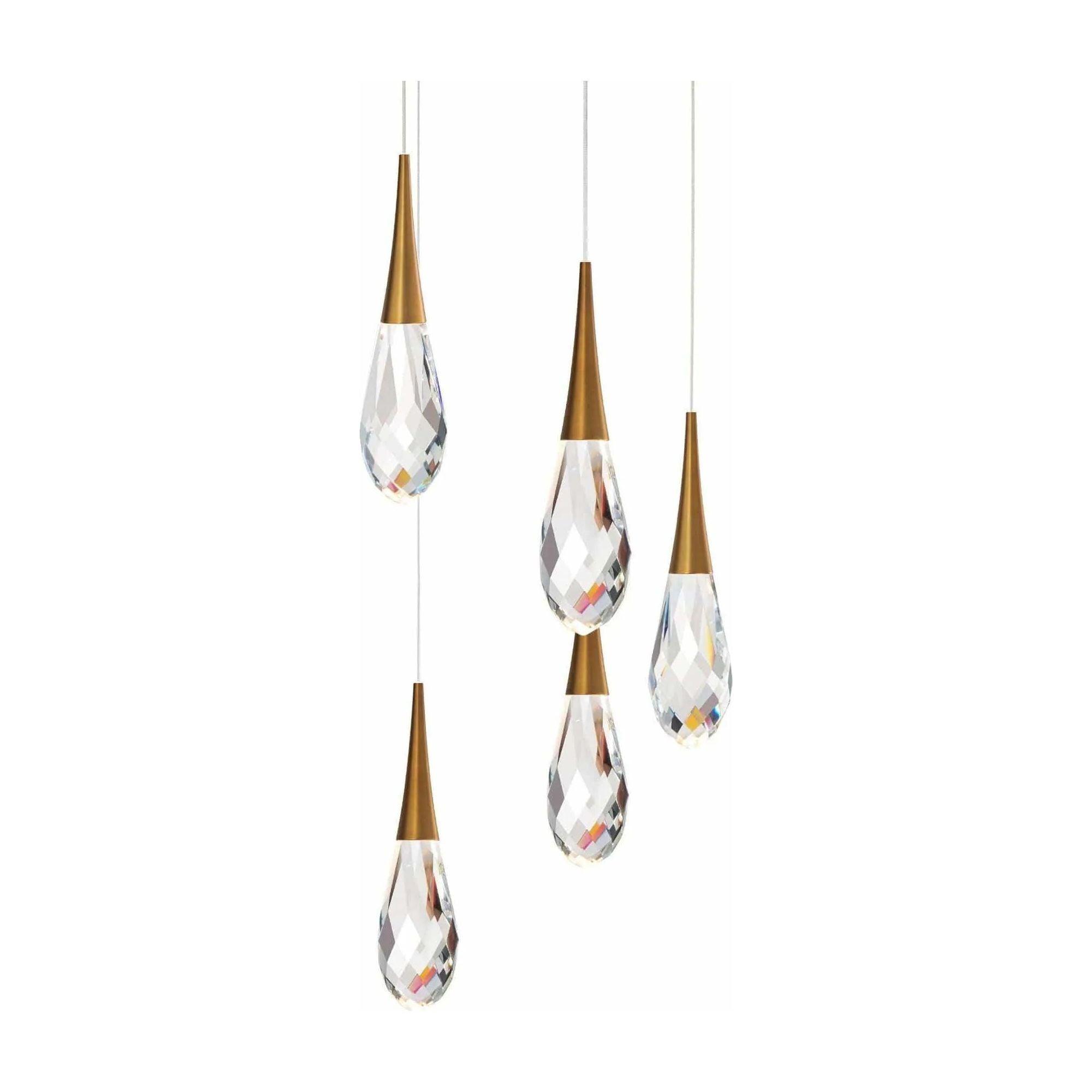 Schonbek Beyond - Hibiscus 5 Light LED Multi-Light Pendant - BPD21205-AB - Canada Light Shop