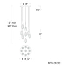 Schonbek Beyond - Hibiscus 9 Light LED Multi-Light Pendant - BPD21209-AB - Canada Light Shop