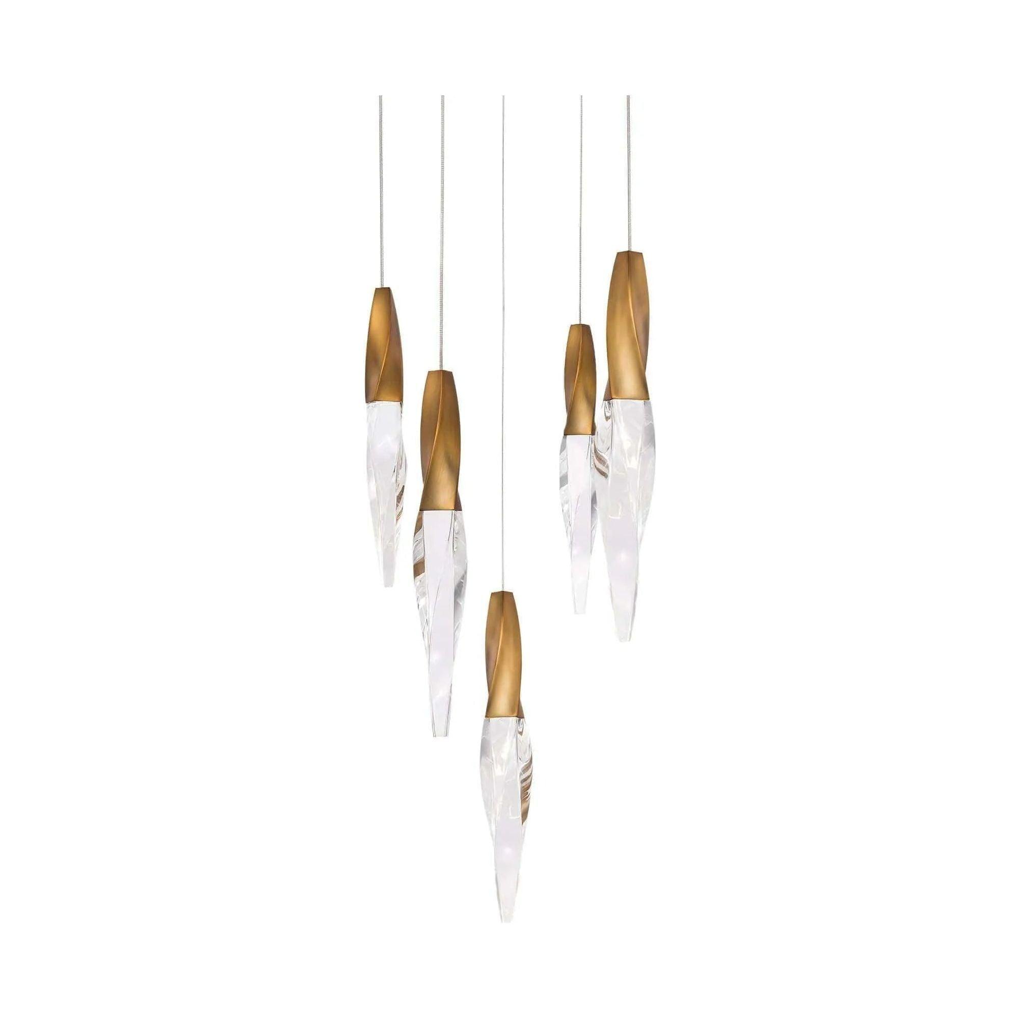 Schonbek Beyond - Kindjal 5 Light LED Multi-Light Pendant - BPD13205-AB - Canada Light Shop