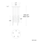 Schonbek Beyond - Kindjal 5 Light LED Multi-Light Pendant - BPD13205-AB - Canada Light Shop