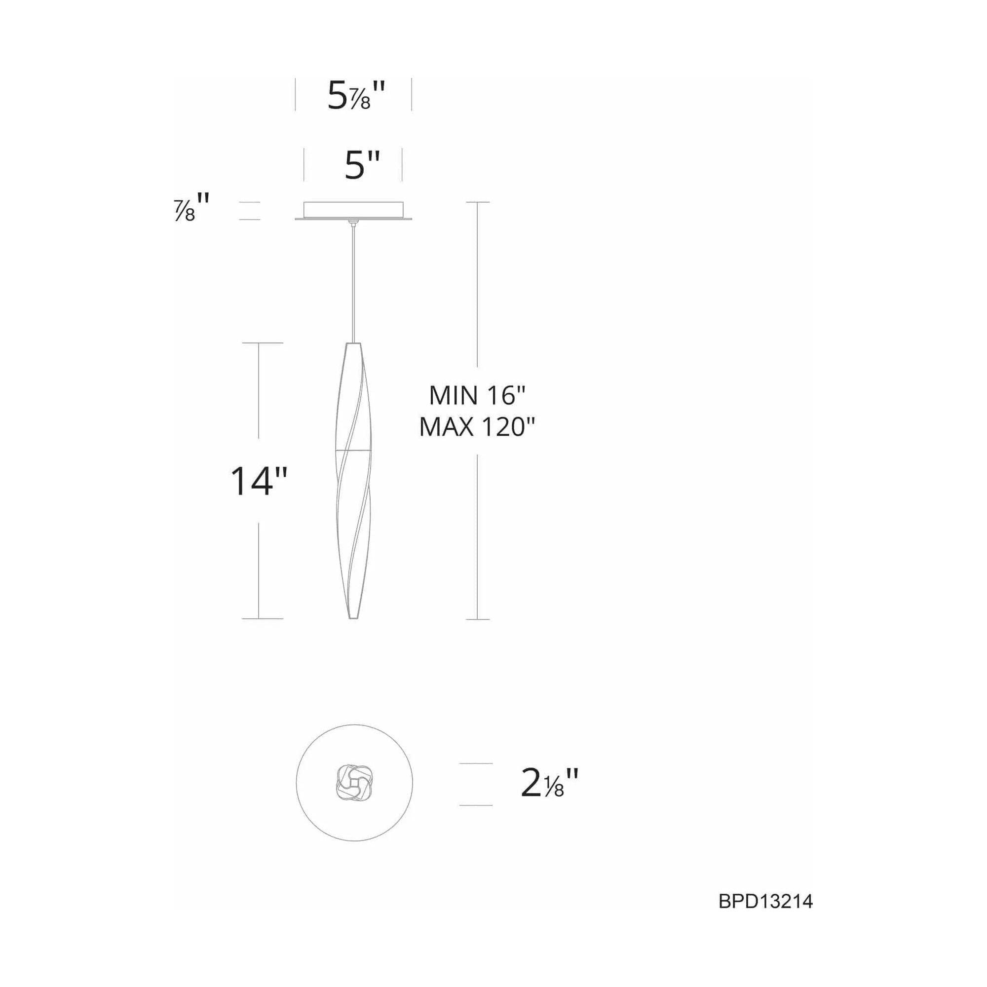 Schonbek Beyond - Kindjal LED Mini Pendant - BPD13214-AB - Canada Light Shop